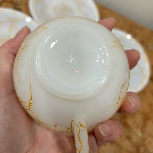 Hazel Atlas Drizzle Teacups Set - Picture 6 of 7